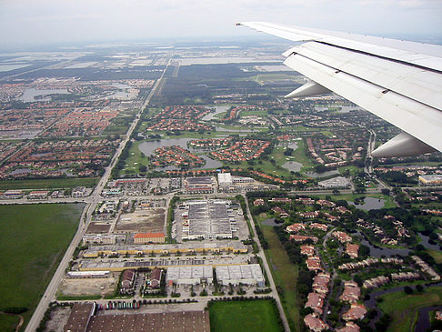 Landeanflug auf Miami Fotos