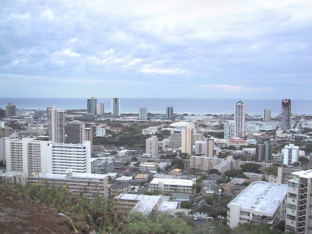 Blick über Waikiki Foto 