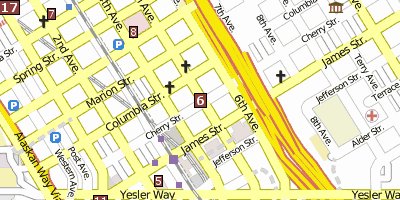 Stadtplan Columbia Center Seattle